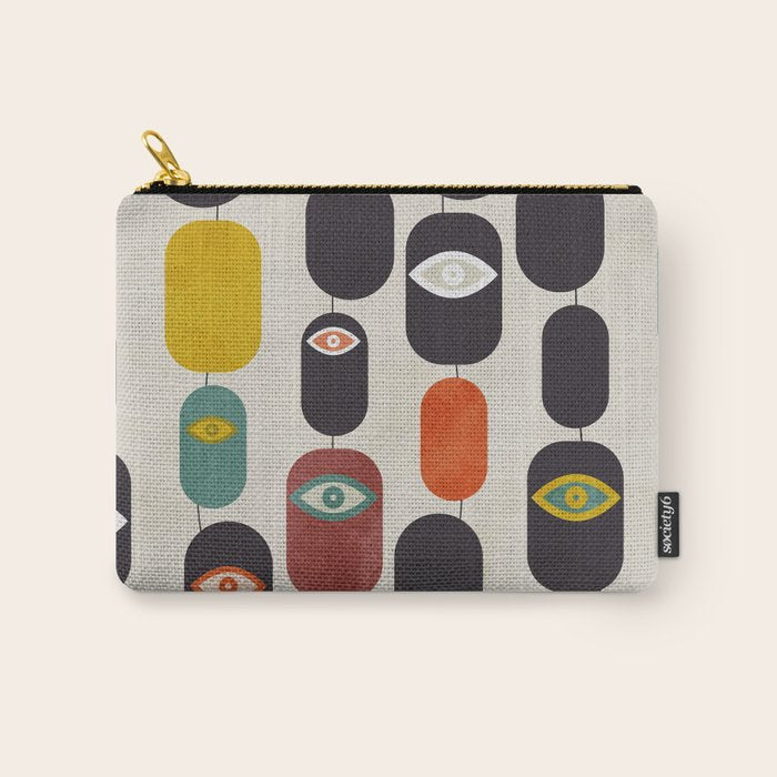 geometry mid mod eyes Carry All Pouch Gallery Image 1