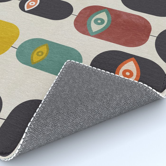 geometry mid mod eyes Rug Gallery Image 4