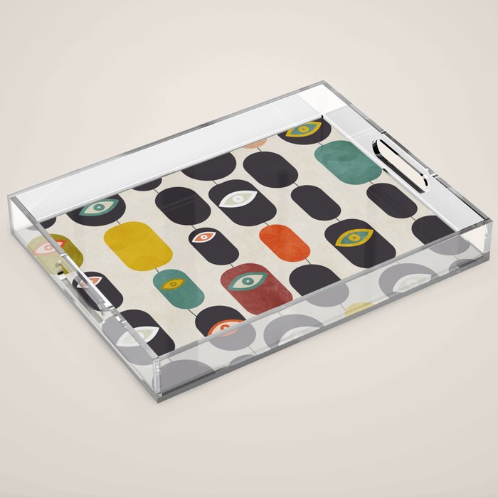 geometry mid mod eyes Acrylic Tray Gallery Image 1