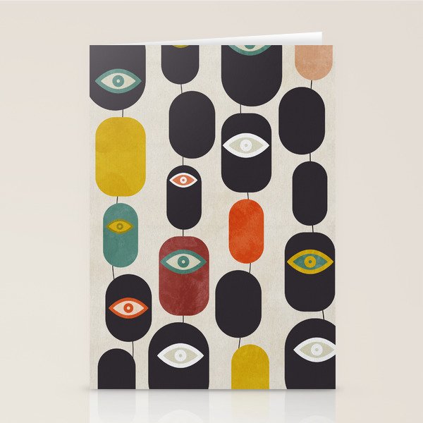 geometry mid mod eyes Stationery Card Gallery Image 2