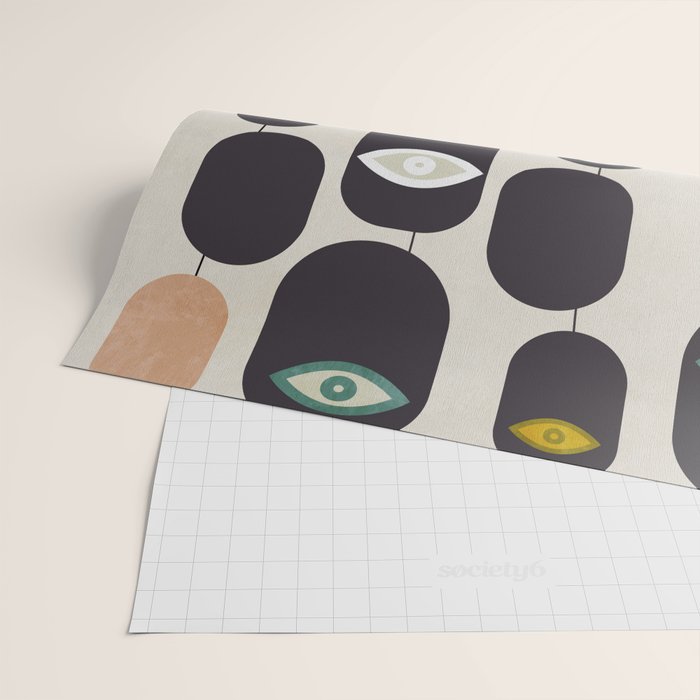 geometry mid mod eyes Wrapping Paper Gallery Image 2