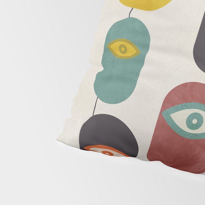 geometry mid mod eyes Pillow Sham Gallery Image 4