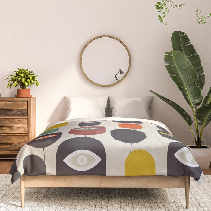 geometry mid mod eyes Comforter Gallery Image 3