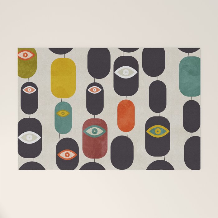 geometry mid mod eyes Welcome Mat Gallery Image 1