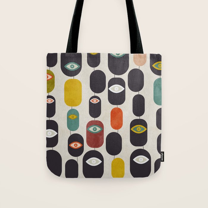 geometry mid mod eyes Tote Bag Gallery Image 1