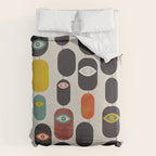 geometry mid mod eyes Duvet Cover Gallery Image 6