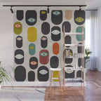 geometry mid mod eyes Wall Mural Gallery Image 1