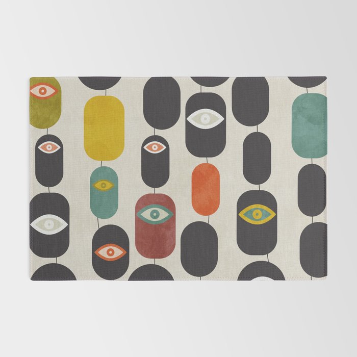 geometry mid mod eyes Rug Gallery Image 2
