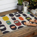 geometry mid mod eyes Outdoor Rug Gallery Image 2