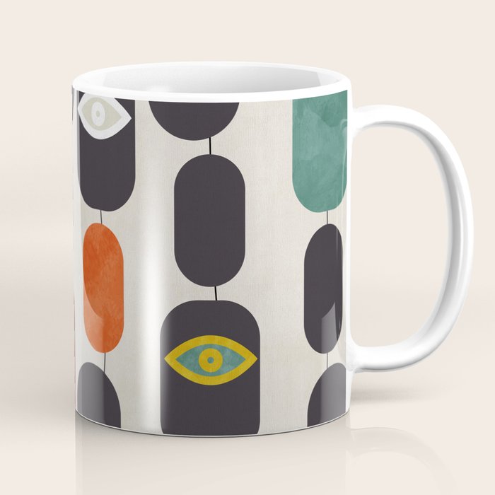 geometry mid mod eyes Coffee Mug Gallery Image 1