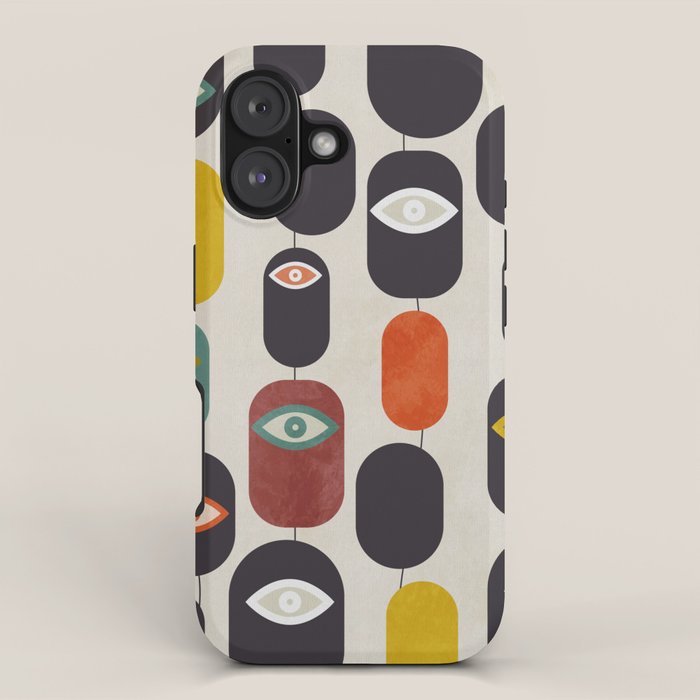 geometry mid mod eyes iPhone Case Gallery Image 1