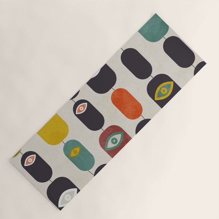 geometry mid mod eyes Yoga Mat Gallery Image 1