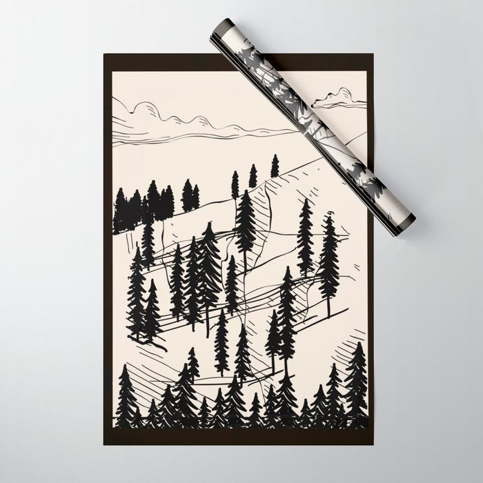 Mountain Forest Wrapping Paper Gallery Image 1