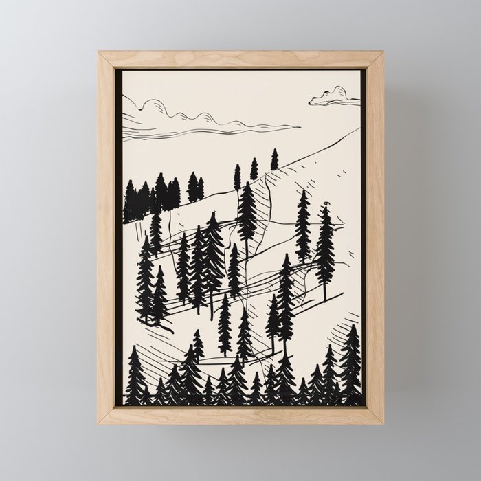 Mountain Forest Mini Art Print Gallery Image 1