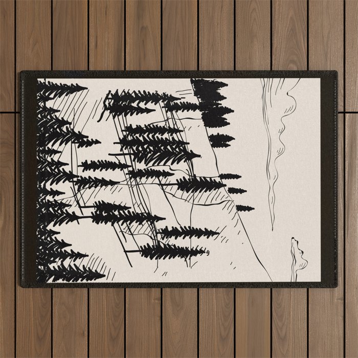 Mountain Forest Outdoor Rug Gallery Image 1