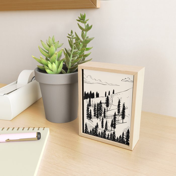 Mountain Forest Mini Art Print Gallery Image 2