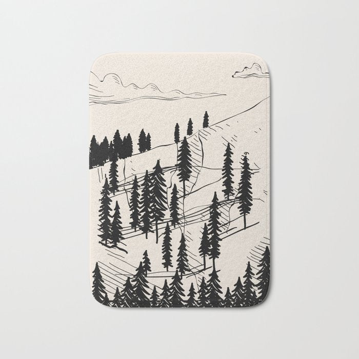 Mountain Forest Bath Mat Gallery Image 1