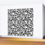 Matisse Organic Shapes Free Form Cut Outs Pattern White On Black Wall Mural Gallery Image 2