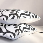 Matisse Organic Shapes Free Form Cut Outs Pattern White On Black Pillow Sham Gallery Image 3