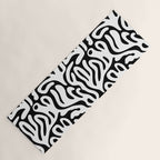Matisse Organic Shapes Free Form Cut Outs Pattern White On Black Yoga Mat Gallery Image 1