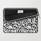 Matisse Organic Shapes Free Form Cut Outs Pattern White On Black Laptop Sleeve Gallery Image 2