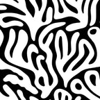 Matisse Organic Shapes Free Form Cut Outs Pattern White On Black Coffee Mug Gallery Image 2