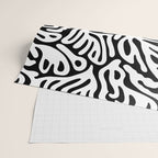 Matisse Organic Shapes Free Form Cut Outs Pattern White On Black Wrapping Paper Gallery Image 2
