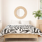 Matisse Organic Shapes Free Form Cut Outs Pattern White On Black Duvet Cover Gallery Image 3