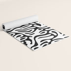 Matisse Organic Shapes Free Form Cut Outs Pattern White On Black Yoga Mat Gallery Image 2