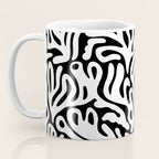 Matisse Organic Shapes Free Form Cut Outs Pattern White On Black Coffee Mug Gallery Image 3