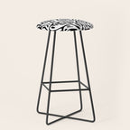 Matisse Organic Shapes Free Form Cut Outs Pattern White On Black Stool Gallery Image 1