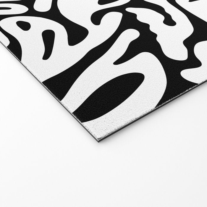 Matisse Organic Shapes Free Form Cut Outs Pattern White On Black Welcome Mat Gallery Image 2