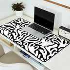 Matisse Organic Shapes Free Form Cut Outs Pattern White On Black Desk Mat Gallery Image 2