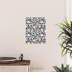 Matisse Organic Shapes Free Form Cut Outs Pattern White On Black Poster Gallery Image 2