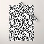 Matisse Organic Shapes Free Form Cut Outs Pattern White On Black Wrapping Paper Gallery Image 1