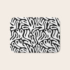 Matisse Organic Shapes Free Form Cut Outs Pattern White On Black Bath Mat Gallery Image 1