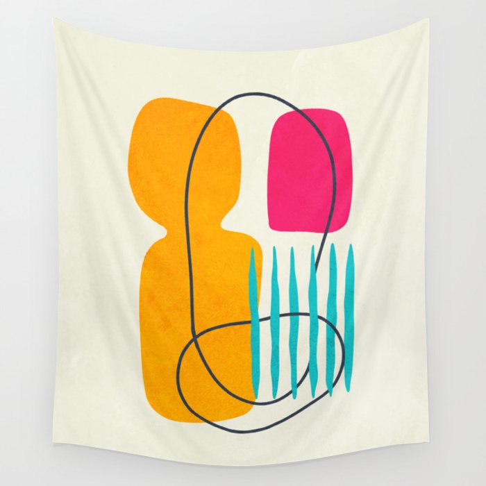 Mid Century Abstraction Wall Tapestry Gallery Image 4