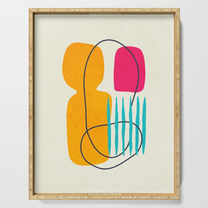 Mid Century Abstraction Serving Tray Gallery Image 1