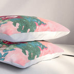 Cockatoo Vase - Bouquet of Flowers on Coral and Jungle Pillow Sham Gallery Image 3