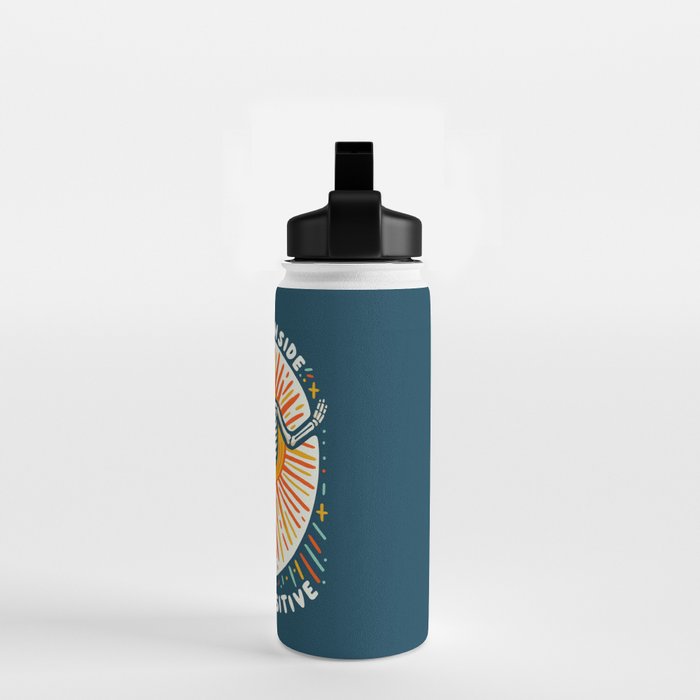 Dead inside but Positive - embrace your inner optimist Water Bottle Gallery Image 2