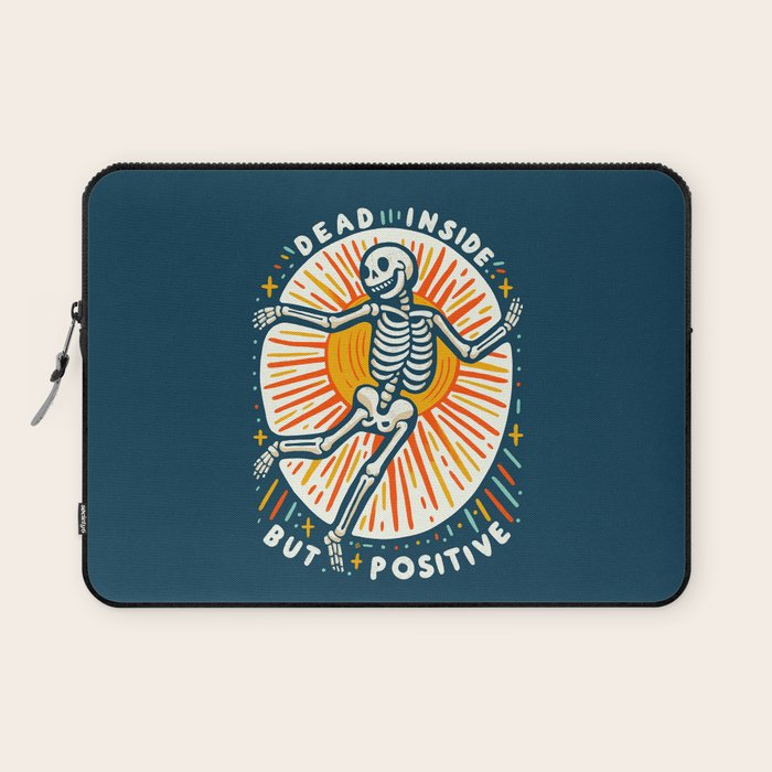 Dead inside but Positive - embrace your inner optimist Laptop Sleeve Gallery Image 1