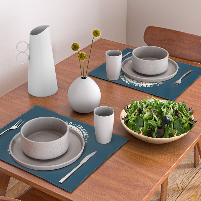 Dead inside but Positive - embrace your inner optimist Placemat Gallery Image 2