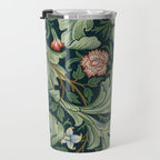 William Morris Leicester Herbaceous Italian Laurel Acanthus Textile Colorful Floral Pattern Travel Mug Gallery Image 3