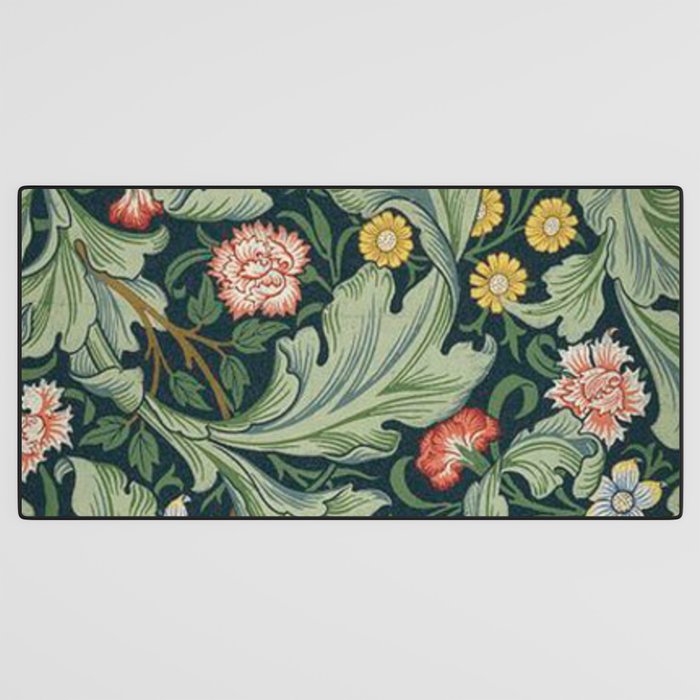 William Morris Leicester Herbaceous Italian Laurel Acanthus Textile Colorful Floral Pattern Desk Mat Gallery Image 3