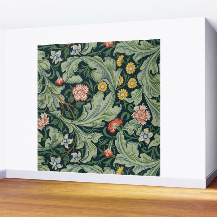 William Morris Leicester Herbaceous Italian Laurel Acanthus Textile Colorful Floral Pattern Wall Mural Gallery Image 2