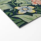 William Morris Leicester Herbaceous Italian Laurel Acanthus Textile Colorful Floral Pattern Welcome Mat Gallery Image 2