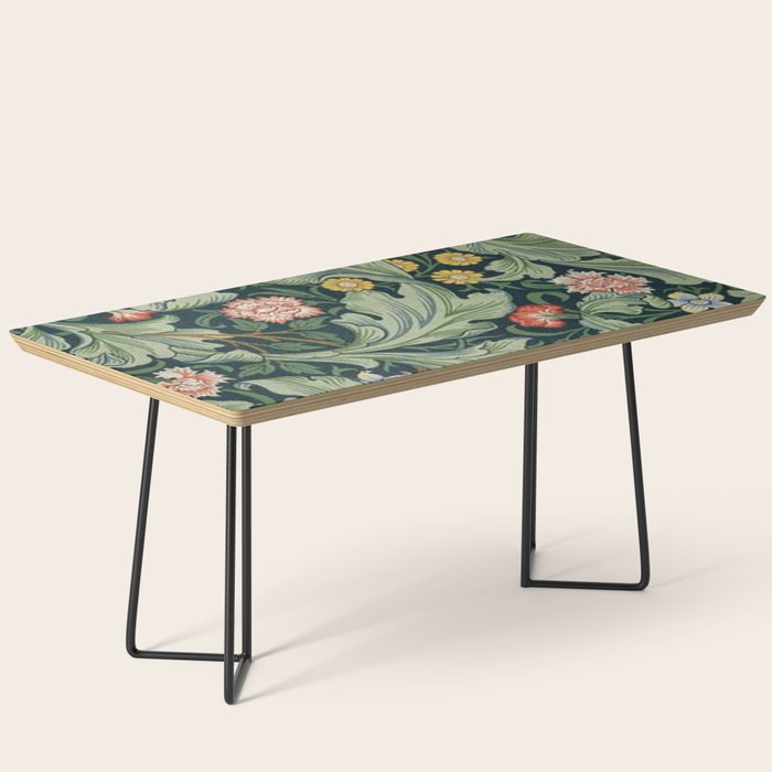William Morris Leicester Herbaceous Italian Laurel Acanthus Textile Colorful Floral Pattern Coffee Table Gallery Image 1