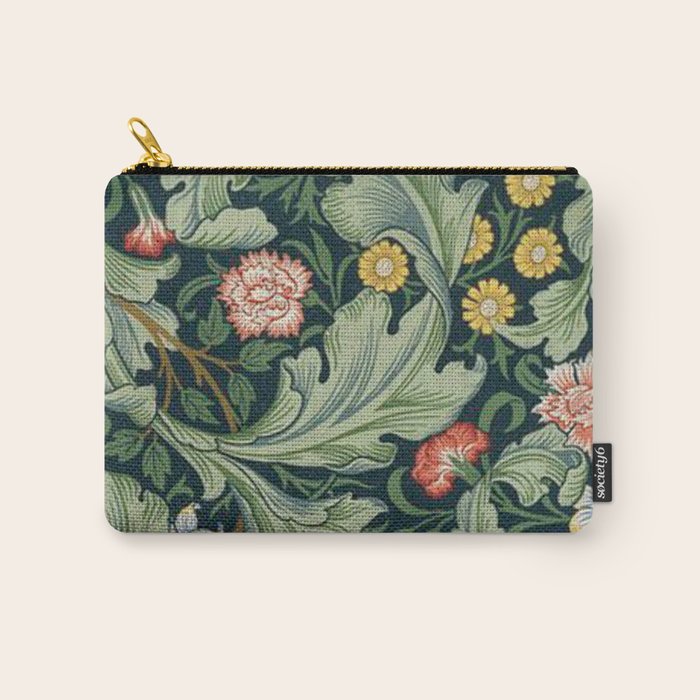William Morris Leicester Herbaceous Italian Laurel Acanthus Textile Colorful Floral Pattern Carry All Pouch Gallery Image 1