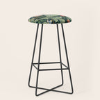 William Morris Leicester Herbaceous Italian Laurel Acanthus Textile Colorful Floral Pattern Stool Gallery Image 1
