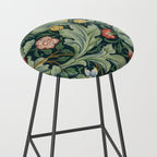 William Morris Leicester Herbaceous Italian Laurel Acanthus Textile Colorful Floral Pattern Stool Gallery Image 2